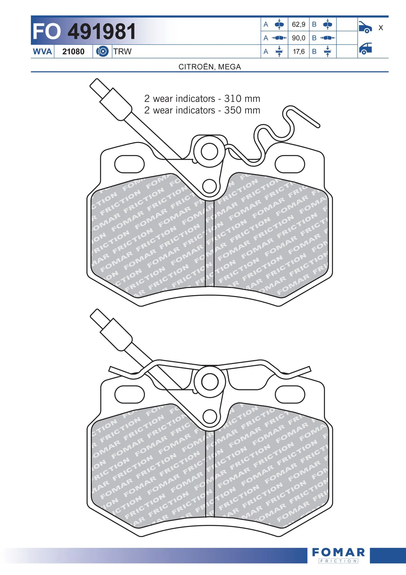 Brake Pad Set, disc brake